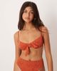 ASOS DESIGN ASOS DESIGN Kyle broderie Sao Paolo underwired bikini top in rust-Orange - 1