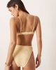 ASOS DESIGN ASOS DESIGN Kyle eyelet Sao Paolo underwire bikini top in buttermilk-Yellow - 2