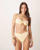 ASOS DESIGN ASOS DESIGN Kyle eyelet Sao Paolo underwire bikini top in buttermilk-Yellow - 4
