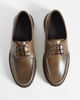 ASOS DESIGN ASOS DESIGN lace-up boat shoes with cleated sole in distressed brown leather - 3