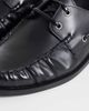 ASOS DESIGN ASOS DESIGN lace-up boat shoes with ruching in black polido - 3