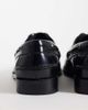 ASOS DESIGN ASOS DESIGN lace-up boat shoes with ruching in black polido - 4