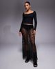 ASOS DESIGN ASOS DESIGN lace bias cut maxi skirt in black - 1