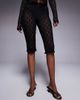 ASOS DESIGN ASOS DESIGN lace capri pants with ruffle edge in black - part of a set - 4