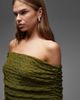 ASOS DESIGN ASOS DESIGN lace fold-over off-shoulder top in green - 3