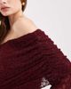ASOS DESIGN ASOS DESIGN lace fold over off the shoulder top in burgundy-Black - 3