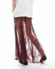 ASOS DESIGN ASOS DESIGN lace godet maxi skirt in burgundy-Red - 4
