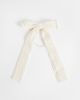 ASOS DESIGN ASOS DESIGN lace hair bow in ivory-White - 1