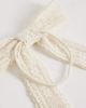ASOS DESIGN ASOS DESIGN lace hair bow in ivory-White - 3