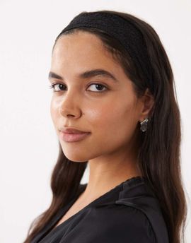 ASOS DESIGN ASOS DESIGN lace headband in black - BLACK