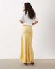 ASOS DESIGN ASOS DESIGN lace hem fishtail maxi skirt in buttermilk-Yellow - 4