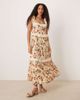 ASOS DESIGN ASOS DESIGN lace insert ruffle tiered maxi swing dress in vintage floral print-Multi - 1