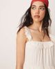 ASOS DESIGN ASOS DESIGN lace insert ruffle tiered swing mini dress in white - 4