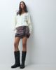 ASOS DESIGN ASOS DESIGN lace insert satin mini skirt in fawn print-Brown - 1