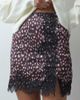 ASOS DESIGN ASOS DESIGN lace insert satin mini skirt in fawn print-Brown - 3