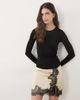 ASOS DESIGN ASOS DESIGN lace insert satin mini skirt in oyster with black lace-MULTI - 1
