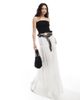 ASOS DESIGN ASOS DESIGN lace insert tiered boho maxi skirt in white - 1