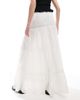 ASOS DESIGN ASOS DESIGN lace insert tiered boho maxi skirt in white - 4