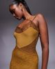 ASOS DESIGN ASOS DESIGN lace maxi dress with asymmetric strapping in bronze-Brown - 2