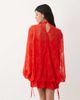 ASOS DESIGN ASOS DESIGN lace mini dress with blouson sleeve and hem detail in red - 3