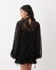 ASOS DESIGN ASOS DESIGN lace mini dress with blouson sleeves and hem detail in black - 4