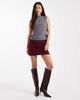 ASOS DESIGN ASOS DESIGN lace mini skirt in burgundy-Red - 1