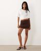 ASOS DESIGN ASOS DESIGN lace mini skirt in chocolate-Brown - 1