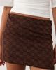 ASOS DESIGN ASOS DESIGN lace mini skirt in chocolate-Brown - 4