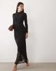 ASOS DESIGN ASOS DESIGN lace mix long sleeve maxi dress in black - 1