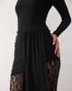ASOS DESIGN ASOS DESIGN lace mix long sleeve maxi dress in black - 2