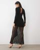 ASOS DESIGN ASOS DESIGN lace mix long sleeve maxi dress in black - 4