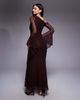 ASOS DESIGN ASOS DESIGN lace off-shoulder maxi dress with exaggerated cuff detail in plum-Purple - 3