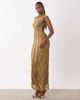 ASOS DESIGN ASOS DESIGN lace paneled column maxi dress in bronze-Brown - 1