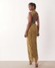 ASOS DESIGN ASOS DESIGN lace paneled column maxi dress in bronze-Brown - 3