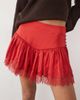 ASOS DESIGN ASOS DESIGN lace trim detail floaty short in red - 4