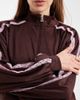 ASOS DESIGN ASOS DESIGN lace trim detail funnel neck tricot track jacket in chocolate-Brown - 2