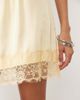 ASOS DESIGN ASOS DESIGN lace trim satin mini skirt in yellow - 4