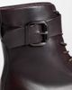 ASOS DESIGN ASOS DESIGN lace up boots with buckle detail and cleated sole in burgundy-RED - 3