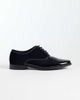 ASOS DESIGN ASOS DESIGN lace up derby shoes in black patent and velvet - 1