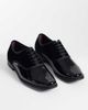 ASOS DESIGN ASOS DESIGN lace up derby shoes in black patent and velvet - 2