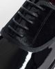 ASOS DESIGN ASOS DESIGN lace up derby shoes in black patent and velvet - 3