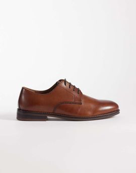 ASOS DESIGN ASOS DESIGN lace up derby shoes with natural soles in tan leather-Brown