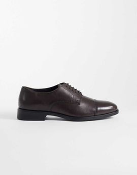 ASOS DESIGN ASOS DESIGN lace up derby shoes with toe cap in brown leather