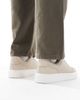 ASOS DESIGN ASOS DESIGN lace up sneakers in stone with white sole-Neutral - 3