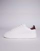 ASOS DESIGN ASOS DESIGN lace up sneakers in white with burgundy notch - 1