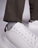 ASOS DESIGN ASOS DESIGN lace up sneakers in white with burgundy notch - 3