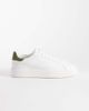 ASOS DESIGN ASOS DESIGN lace up sneakers in white with sage heel notch - 1