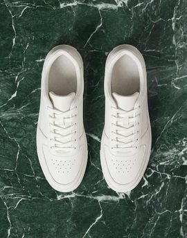 ASOS DESIGN ASOS DESIGN lace up sneakers in white with textured panels