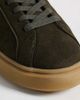 ASOS DESIGN ASOS DESIGN lace up sneakers with gum sole in dark khaki suede-Green - 3