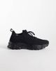 ASOS DESIGN ASOS DESIGN lace up sports sneakers in black knit - 1